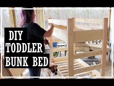 Toddler Bunk Beds DIY//Crib Mattress Bunk Bed//Build It Yourself