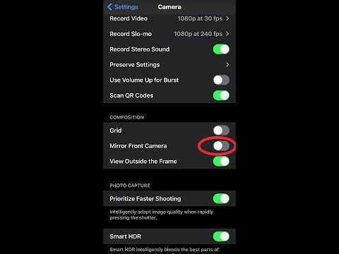 #Iphone - Front camera setting , Mirror front Camera