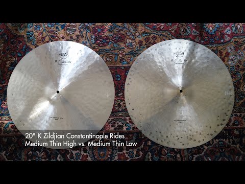 20" K Zildjian Ride Comparison: Constantinople Medium Thin High vs. Medium Thin Low