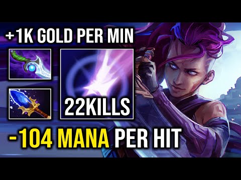-104 MANA BURN PER HIT 100% Deleted WK Super Fast Jungle 1K GPM Anti Mage Dota 2