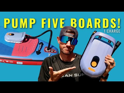 TOP BATTERY powered paddle board PUMP! | Airbank Whale Shark Pro Review