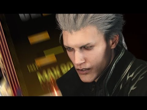 vergil plays a rhythm game