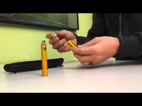 Part of a video titled How to fill a vape pen with E juice - YouTube