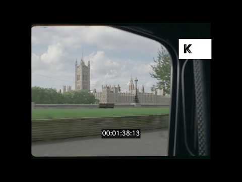 1990s, 2000s Black Cab Ride Through Westminster, London, HD