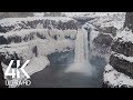 Breathtaking Winter Waterfall Sounds 8 HOURS White Noise Nature Soundscapes Video