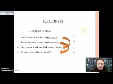 Grade 8 Afrikaans FAL Letterkunde, ontleding van die gedig 20200422