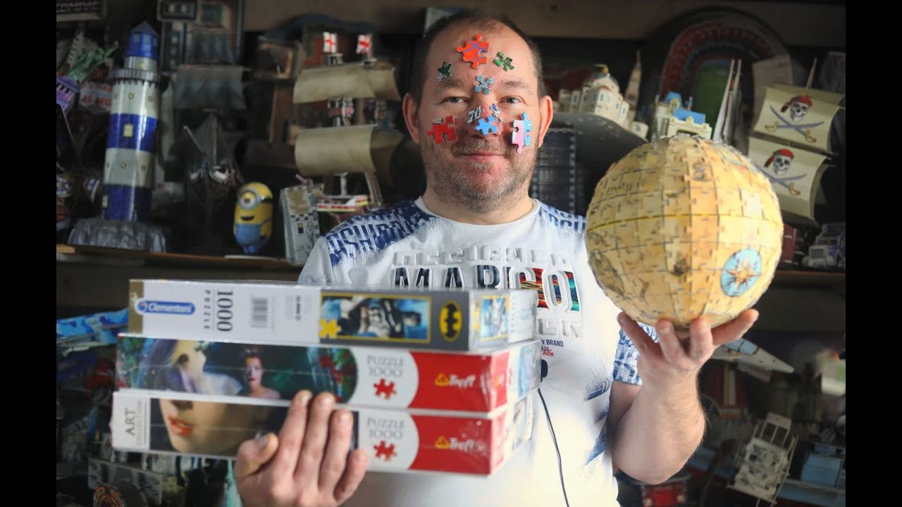 Człowiek, który chce pobić rekord Guinnessa w układaniu puzzli