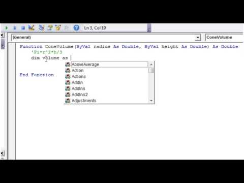Excel 2010 VBA Tutorial 33   Returning Values with a Function