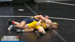 174lbs Logan Massa (Michigan) vs Thomas Fitz (App State)