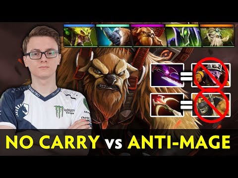 No carry team vs Anti-Mage — Miracle mid Earthshaker