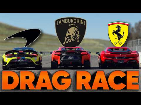 Lamborghini Temerario vs Ferrari 296 vs McLaren 765LT — Cammisa's Ultimate Drag Race Replay