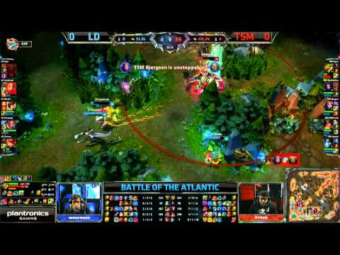 Dyrus man-mode 1 vs 4 on Renekton | TSM vs Lemondogs game 1 at Battle of the Atlantic