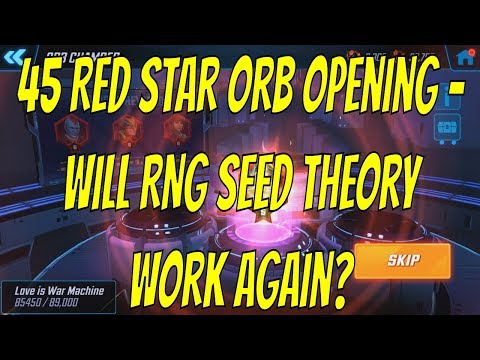 45 Red Star Orb Opening - Will RNG Seed Theory Work Again? - Marvel Strike Force