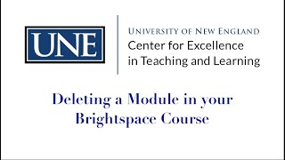 How to delete a module in Brightspace