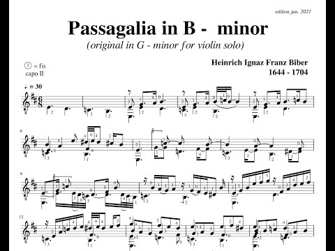 Heinrich Biber - Passagaglia for Guitar