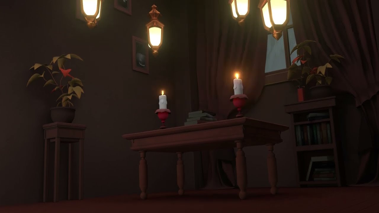 Halloween Cartoon Room 3D Model
