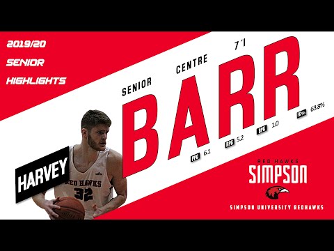Harvey Barr - 2019/20 Senior Season Highlights - Simpson University Redhawks