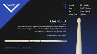 Video thumbnail for Vater Tip Sound - Classics 5A (Wood Tip) by Vater Drumsticks