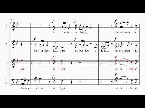 Handel's Messiah Part 21 - His Yoke is easy  - Tenor practice part