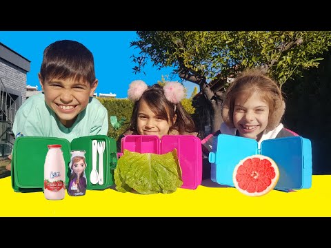 Okul beslenme kutusu içinden ne çıkacak Challenge. Mikail Elis Meryem @MaceracCocuklar