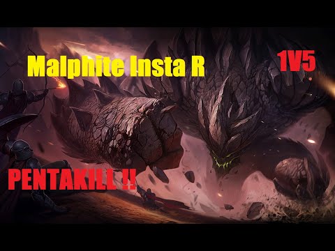PENTAKILL!! MALPHITE ULTIMATE INSTA KILL (full ap)