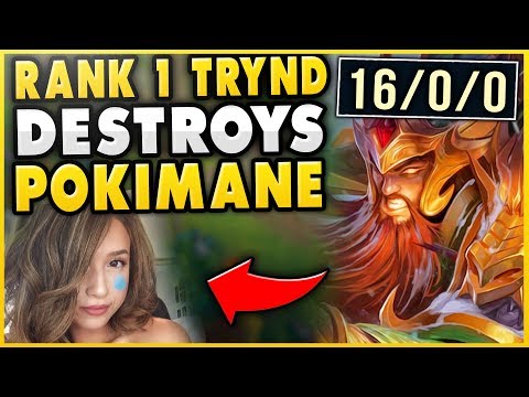 #1 TRYNDAMERE WORLD VS POKIMANE! THESE OUTPLAYS ARE UNREAL! (LITERAL 1V5) - League of Legends