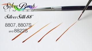 SILVER BRUSH SILVER SILK PINCEAU LINER MANCHE COURT SÉRIE 8807S