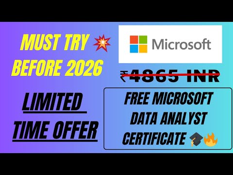Free Microsoft Certification 2025|Data Analyst Certification|How to Claim Microsoft Voucher Power BI