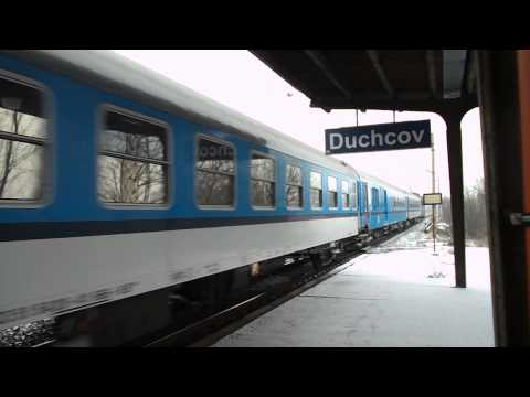 Odjezd vlaku R 611 Karlex (ČD 363.071) - Duchcov, 28. 3. 2013