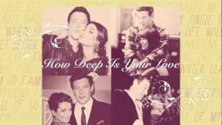 How Deep Is Your Love - Glee Cast - Lyric Video