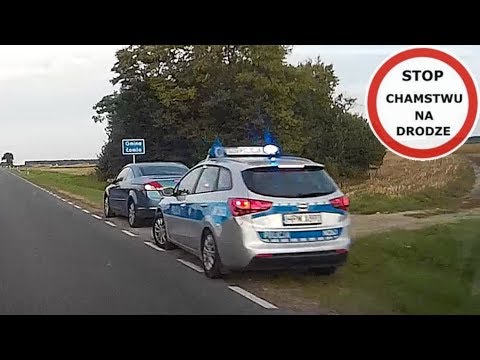 Wyprzedzanie na czołówkę tuż przed policją 
