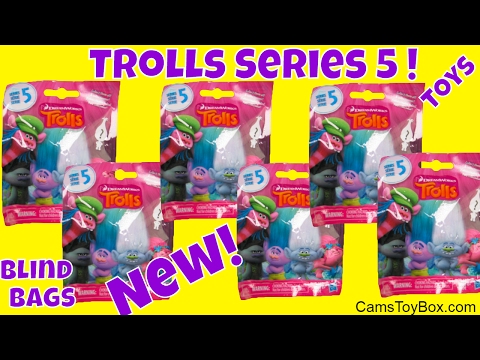 Dreamworks TROLLS Series 5 New Blind Bags Opening Character Names Surprise Toys Toy Review Fun