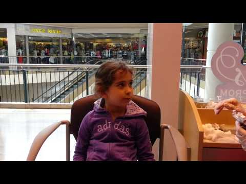 Emily and Kaitlyn got their ears pierced today!