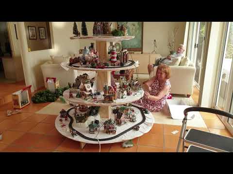 Setting up my Lemax Christmas village display tree Part 1 2019