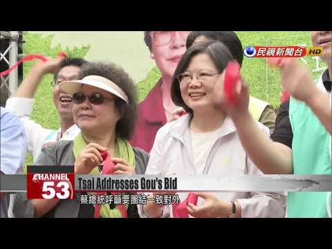 President Tsai calls for party unity in the face of Terry Gou’s presidential bid