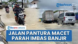 Jalur Pantura Tegal-Pemalang Macet 5 Km Imbas Banjir, Truk Harus Ekstra Hati-hati saat Melintas