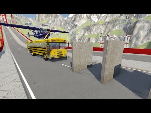 High Speed Brick Wall Accidents #1 - BeamNG.drive