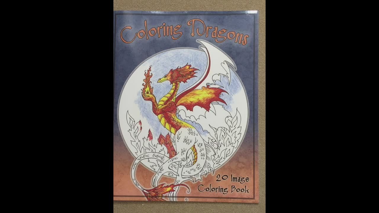 Coloring Dragons - Amy Brown flip through