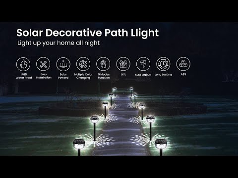 Solar Lights for Home Garden LED Outdoor Decoration Lamps Waterproof Path Lights