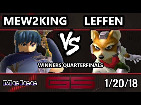 GENESIS 5 SSBM - FOX MVG | Mew2King (Marth) VS TSM | Leffen (Fox) - Smash Melee WQF