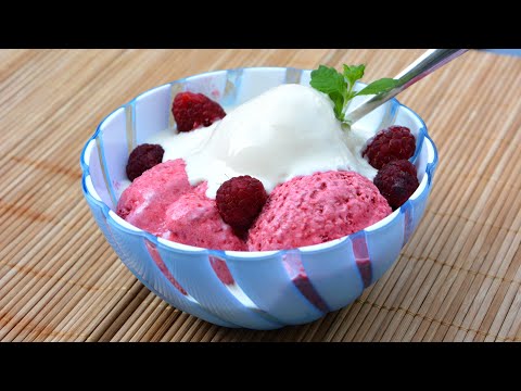 Raspberry and Vanilla Ice Cream