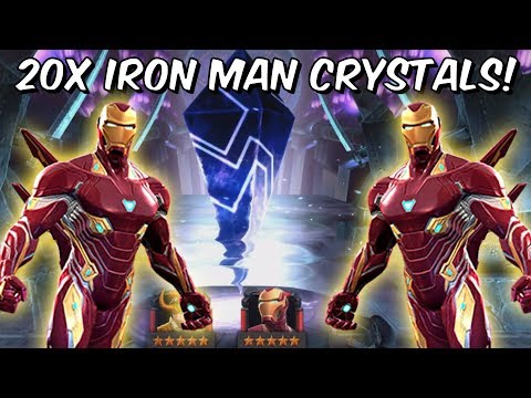 20x 5 Star Iron Man Infinity War Grandmaster Crystal Opening! - Marvel Contest Of Champions