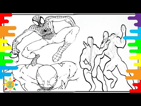 SPIDERMAN vs VENOM vs DEADPOOL Coloring Page|Kovan & Electro-Light - Skyline [NCS Release]