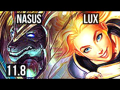 NASUS vs LUX (MID) | 9/0/1, 1.8M mastery, Legendary | NA Diamond | v11.8