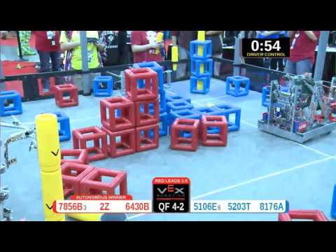 2015 VRC Engr QF4-2 - 7856B 2Z 6430B vs 5106E 5203T 8176A - 60 to 41 - VEX Worlds 2015