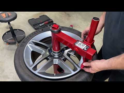 Fixing a flat tire with a Harbor Freight Tire Changer & Lucid Adapter