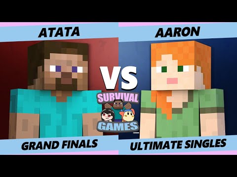 Survival Games GRAND FINALS - ATATA (Steve) Vs. Aaron (Alex) Smash Ultimate SSBU