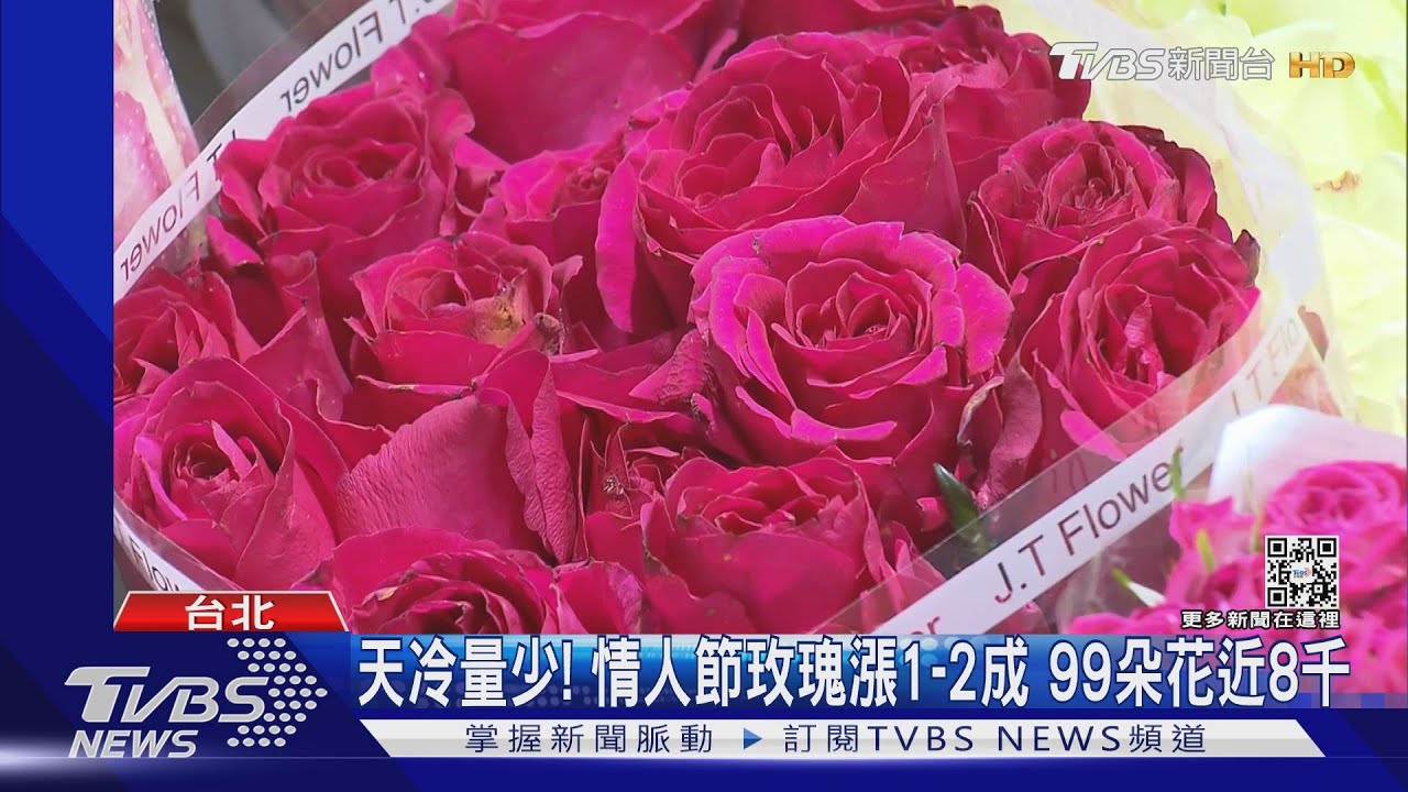 天冷量少!情人節玫瑰漲1到2成 99朵花近8千