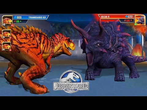 T REX VS VULCAN 19 - BOSS FIGHT | JURASSIC WORLD THE GAME