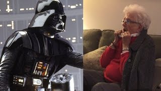 Showing my grandma The Empire Strikes Back ending for the first time